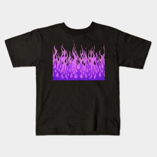 Purple Flames Kids T-Shirt